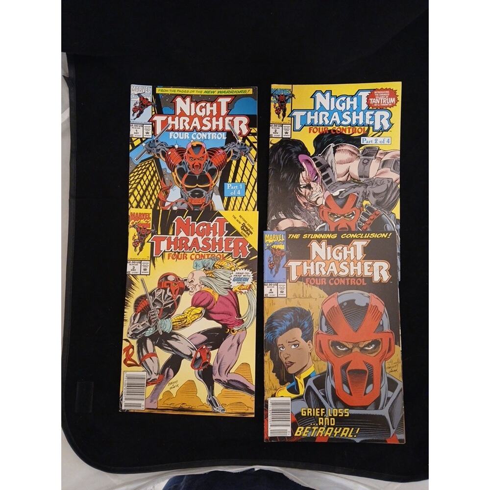 NIGHT THRASHER FOUR CONTROL #1-4 COMPLETE SET Marvel 1992 New Warriors Comic